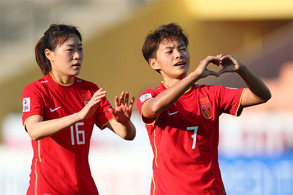 王霜2射1传 中国女足亚洲杯开门红！